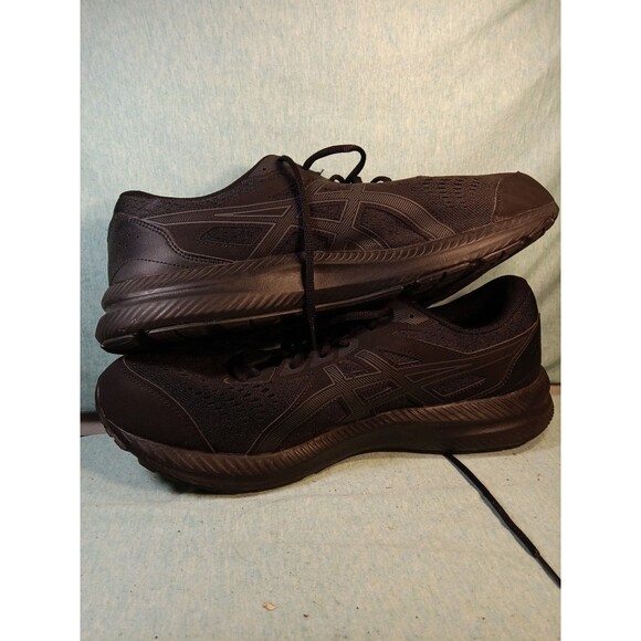 asics gel contend 8 mens size 15 shoes black athletic running sneaker - Picture 1 of 6